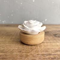 Diffuseur de fleurs de rose, diffuseur passif, diffuseur de parfum d'intérieur avec base en bois, logo personnalisé