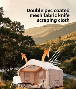 Tente de camping extérieure 6-8 personnes, double couche, tissu Oxford, imperméable, ouverture rapide automatique, type étendu, quatre saisons, portable - Product Image 3