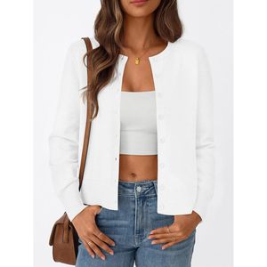 Lightweight <b>Cardigan</b> <b>Sweaters</b> For Women Long Sleeve Knitted Simple Fashion Top - Product Image 2