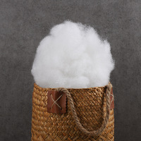 En stock 1LB Fibre de rembourrage en dacron ignifuge Hollowfiber 7D 64MM Fibre de polyester vierge peignée en brins