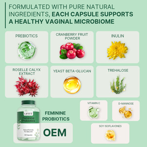 Oem Prébiotiques Naturels Végétaliens Canneberge Soutien Vaginal et Oral Santé du Système Urinaire Régule les Niveaux d'Œstrogènes Pilules Yoni Pops - Product Image 2