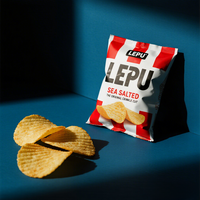 Sachet d'emballage épaissi ondulé pour chips, scellé, anti-humidité et anti-écrasement, pour snacks soufflés