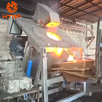 Four de fusion à gaz pour le recyclage de la ferraille d'aluminium, 1,5 tonne, machine de fusion automatique au GPL/gaz naturel pour lingots