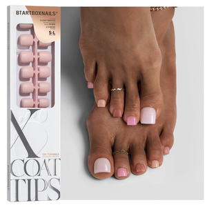 XCOATTIPS Short Square Bare Toenail Tips High Quality Nude Natural Plain Soft <b>Gel</b> X Press On Toe <b>Nails</b> Bulk Wholesale - Product Image 1