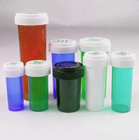 Frascos de Plástico con Tapa Reversible a Prueba de Niños para Píldoras, Hierbas y Medicamentos Recetados, 6DR, 8DR, 10DR, 13DR, 16DR, 20DR, 30DR, 40DR, 60DR, 120DR