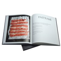 Kualitas tinggi kustom Hardcover Menu makanan/Resep/Memasak buku cetak di papan bergelombang penuh mewarnai
