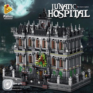 Juego de Bloques de Construcción de Plástico para Armar, Castillo Gótico de Ensueño, Hospital Psiquiátrico, Juguete de Ensamblaje, Venta al Por Mayor OEM - Product Image 1