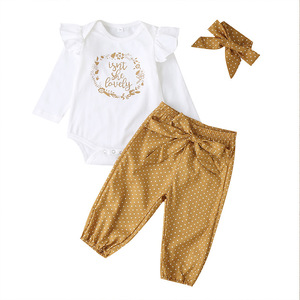 Vêtements de mode pour tout-petits, ensembles de survêtements pour enfants, ensembles de survêtements pour bébés filles avec pantalons longs de Chine - Product Image 1