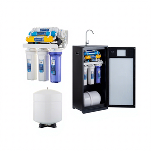 Purificador de agua personalizado, sistema RO de ultrafiltración de 7 etapas, 100gpd, con bomba de tanque de gabinete, planta de filtro de agua doméstica - Product Image 1