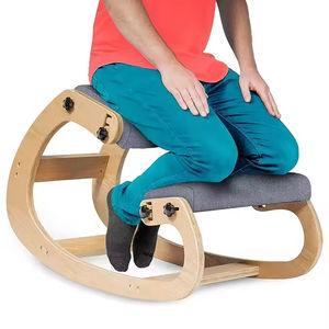 Chaise à genoux avec sièges réglables Chaise <span class=keywords><strong>de</strong></span> genou pour la correction <span class=keywords><strong>de</strong></span> la posture <span class=keywords><strong>Tabouret</strong></span> à bascule pour bureau Soulagement et soutien <span class=keywords><strong>de</strong></span> la douleur au <span class=keywords><strong>dos</strong></span> - Product Image 1
