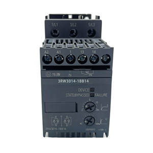 Arrancador suave 3RW3014-1BB14 de 3kW, bobina de 400VDC, protección contra sobrecarga IP20 para control de motor asíncrono trifásico, automatización industrial - Product Image 1