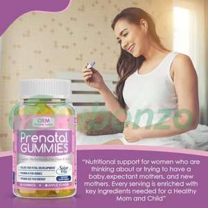 Gomitas Multivitamínicas Prenatales Veganas Oem con Colina, Folato y Hierro para Apoyar <span class=keywords><strong>el</strong></span> Crecimiento y <span class=keywords><strong>Desarrollo</strong></span> <span class=keywords><strong>del</strong></span> Bebé, 2 Unidades de Dosis Diaria, 60 Unidades - Product Image 5