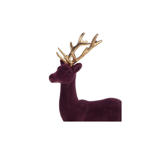 Figurine décorative classique en velours de renne, magnifique cadeau de Noël pour cheminée, table et décoration festive de la maison - Product Image 1