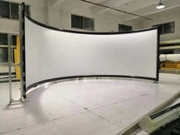 Grand écran de projecteur incurvé de taille personnalisée à 180 / 220 / 360 degrés pour simulateur
