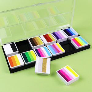 GP <span class=keywords><strong>Peinture</strong></span> pour le visage à <span class=keywords><strong>base</strong></span> d'eau personnalisée Eyeliner professionnel & Rainbow Split Cake Caractéristiques de la technologie activée par l'eau - Product Image 6