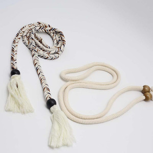 <span class=keywords><strong>Ceinture</strong></span> plate en acrylique tressée à la main de style ethnique pour femme, chaîne décorative de taille, <span class=keywords><strong>corde</strong></span> polyvalente de 1 cm de large et 1 m de long - Product Image 1