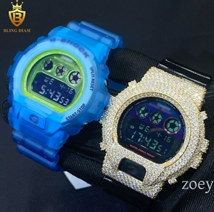 Đồng hồ trang sức Hip Hop cao cấp mạ đá Moissanite thật VVS, mặt bezel, chất lượng cao, vượt qua máy kiểm tra kim cương - Product Image 4