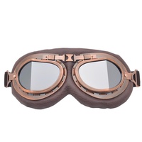 Lunettes d'équitation de moto rétro classiques lunettes de casque de Kart coupe-vent avec lunettes de sport à cadre PC