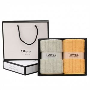 Promotional Elegant Towel <b>Gift</b> Set with <b>Gift</b> <b>Bag</b> High Absorbency Durable Embroidered Towel Set for Wedding <b>Gift</b> Event Giveaways - Product Image 5