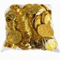 2024 défi écologique pas cher pièce d'or de jeu de jeton en plastique personnalisé