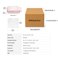 Serviettes jetables en gros 20x20cm pour équipements de spa et hôtels, serviettes nettoyantes biodégradables, hygiéniques et absorbantes