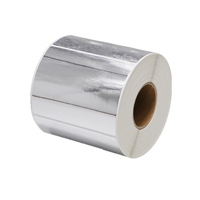 Étiquettes autocollantes imprimables 60x40mm, argent brillant, PET, avec adhésif, pour imprimante à transfert thermique
