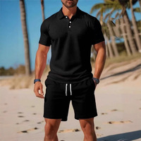 Ensemble Polo et Short Décontracté Sportif d'Été pour Homme – Nouvelle Collection Slim à Manches Courtes avec Motif Uni