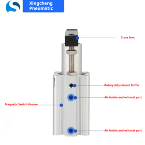 AIRTAC Cilinder QCKL/QCKR 12/16/20/25*10/20/30S Aluminium behuizing Plaattype Plaatdraaiklemcilinder - Product Image 2