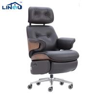 Fauteuil de direction de luxe en cuir de vachette, confortable et massant, idéal pour le bureau, la maison, la salle de sport et l'hôpital