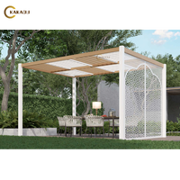 Pergola solaire extérieure KAKADU en aluminium intelligent, imperméable, écologique, avec toit ouvrant à lamelles, revêtement poudré, télécommande