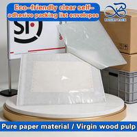 Pochette d'expédition autocollante en papier sulfurisé biodégradable sans plastique |   Portefeuille pour documents recyclable, couleur personnalisée, écologique