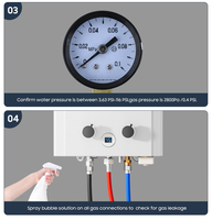 12kW 6L/min numérique température constante GPL Portable chaudière équilibrée gaz chauffe-eau sans réservoir Geyser pour le Camping