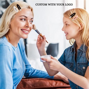 Pinzas para el pelo al por mayor con LOGO personalizado, pinzas de estilismo, pequeñas horquillas para peluquería, barbería, maquillaje, herramienta diaria, horquillas para el pelo en blanco y negro. - Product Image 5