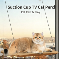 Hamac pour chat à ventouse pour fenêtre, lit suspendu pour chat, perchoir à fixer sur fenêtre, nid pour chat, en tissu Oxford durable, forme rectangulaire