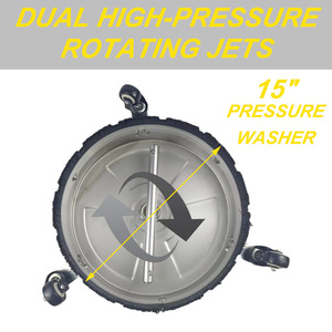 High Pressure Disc Scrubber 16 In Stainless Steel Belt With Pulleys And <b>Extension</b> <b>Rods</b> For Floor Cleaning - Product Image 5