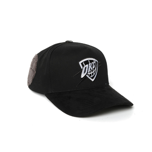 Gorra de béisbol de algodón con parche de baloncesto de chenilla, bordado <span class=keywords><strong>3D</strong></span> de diamantes de imitación, efecto grafiti y detalles de rayo, <span class=keywords><strong>para</strong></span> hombre - Product Image 3