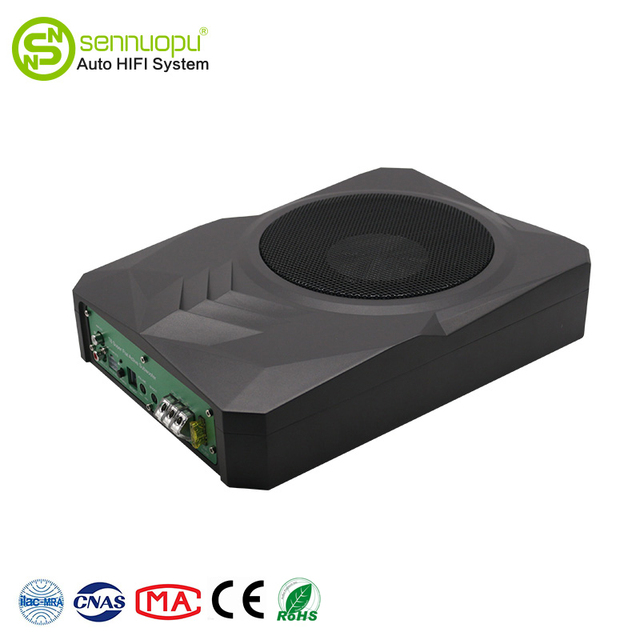 Sennuopu Under Seat Sub Woofer Car Subwoofer 8 Inch Active Subwoofers for Car 12V Universal Car Speaker Box 20A T8 Bass 380W 7KG