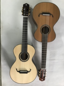 Guitare <span class=keywords><strong>classique</strong></span> de 36 pouces de haute qualité du XIXe siècle avec un matériau arrière/latéral en palissandre au design unique de 3/4 - Product Image 6