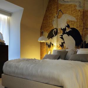 Italian Gold Foil Art Chandeliers for Bedrooms Living Rooms Guesthouses-Showroom <b>Decorative</b> <b>Lighting</b> Fixtures Pendant Lights - Product Image 6