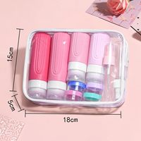 Kit de flacons de voyage rechargeables OEM 90 ml 60 ml, ensemble de flacons de voyage en silicone, kit d'accessoires de voyage anti-fuite