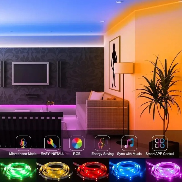 Wholesale RGB Colorful LED Light Strip Custom Design Remote Control LED Smart Strip Lights With USB