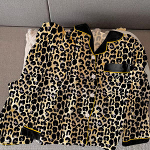 Pyjamas Damen Frühjahr und Herbst Modelle Cardigan Langärmlige lange Hosen Sweet Sexy Leopard Advanced Sense of Home Kleidung Anzug - Product Image 5