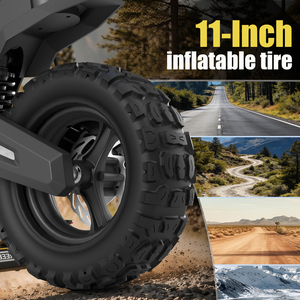 สกู๊ตเตอร์ไฟฟ้า J2 MAX สำหรับผู้ใหญ่ พร้อมระบบกันสะเทือนคู่ พับเก็บได้ สำหรับการเดินทางในเมืองและขับขี่แบบออฟโรด จัดส่งฟรีจากสต็อกในสหราชอาณาจักร - Product Image 5