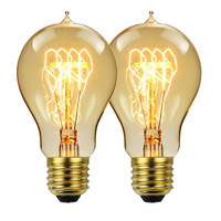 Ampoule Incandescente Décorative Vintage Style Américain E27 E26 Edison 40W 60W Ampoules Dimmables A60 C35 ST58 ST64 T45 T30 G80 G95 G125