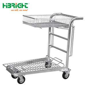 Chariot de manutention pour entrepôt de supermarché, chariot de ramassage roulant, chariot de plateforme pour la manutention des matériaux - Product Image 3