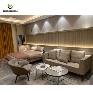 Conjunto de muebles modernos para habitación de hotel, cama de hotel personalizada, conjunto de muebles de dormitorio de <span class=keywords><strong>5</strong></span> estrellas de lujo de madera - Product Image 2