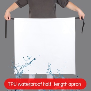 Tablier <span class=keywords><strong>de</strong></span> cuisine et <span class=keywords><strong>de</strong></span> <span class=keywords><strong>restaurant</strong></span> unisexe, écologique, réutilisable, en TPU, sans manches, imperméable, résistant à l'huile, aux acides et aux alcalis - Product Image 3