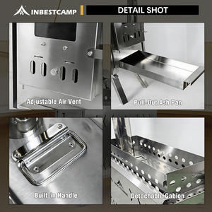INBESTCAMP - Estufa Portátil de Acero Inoxidable para Sauna, Chimenea Larga, Uso en Invierno, para Picnic al Aire Libre, Pesca en el Hielo - Product Image 6