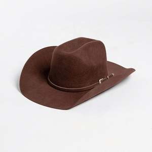 Chapeau Fedora en Laine Personnalisé Nouvelle Collection Automne-Hiver avec Boucle de Ceinture Décorative, Chaud pour l'Extérieur, Plusieurs Tailles, Grandes Tailles, Style Cowboy - Product Image 4