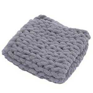 Cường độ cao Icelandic Len Mèo đuôi khăn cap dày Chenille sợi với mô hình nhuộm trơn dòng bé nửa Jin rayon pha trộn - Product Image 4